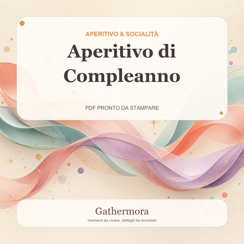 Copertina Aperitivo di Compleanno - Kit stampabile