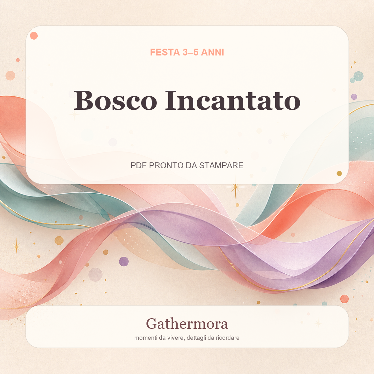 Copertina Bosco Incantato - Kit stampabile 3â€“5 anni