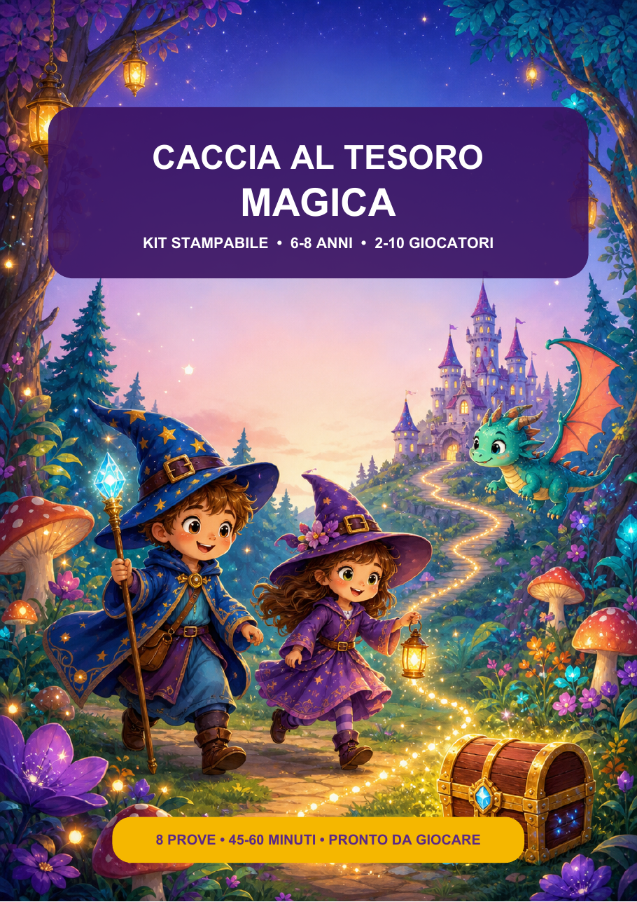 Copertina Caccia al Tesoro Magica per bambini 6-8 anni