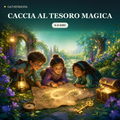 Copertina Caccia al Tesoro Magica - Kit stampabile 6-8 anni