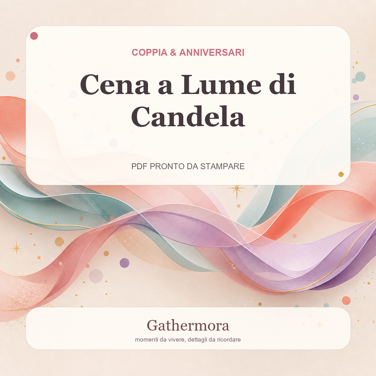 Copertina Cena a Lume di Candela - Kit stampabile