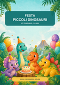 Copertina Festa Piccoli Dinosauri per bambini 3-5 anni