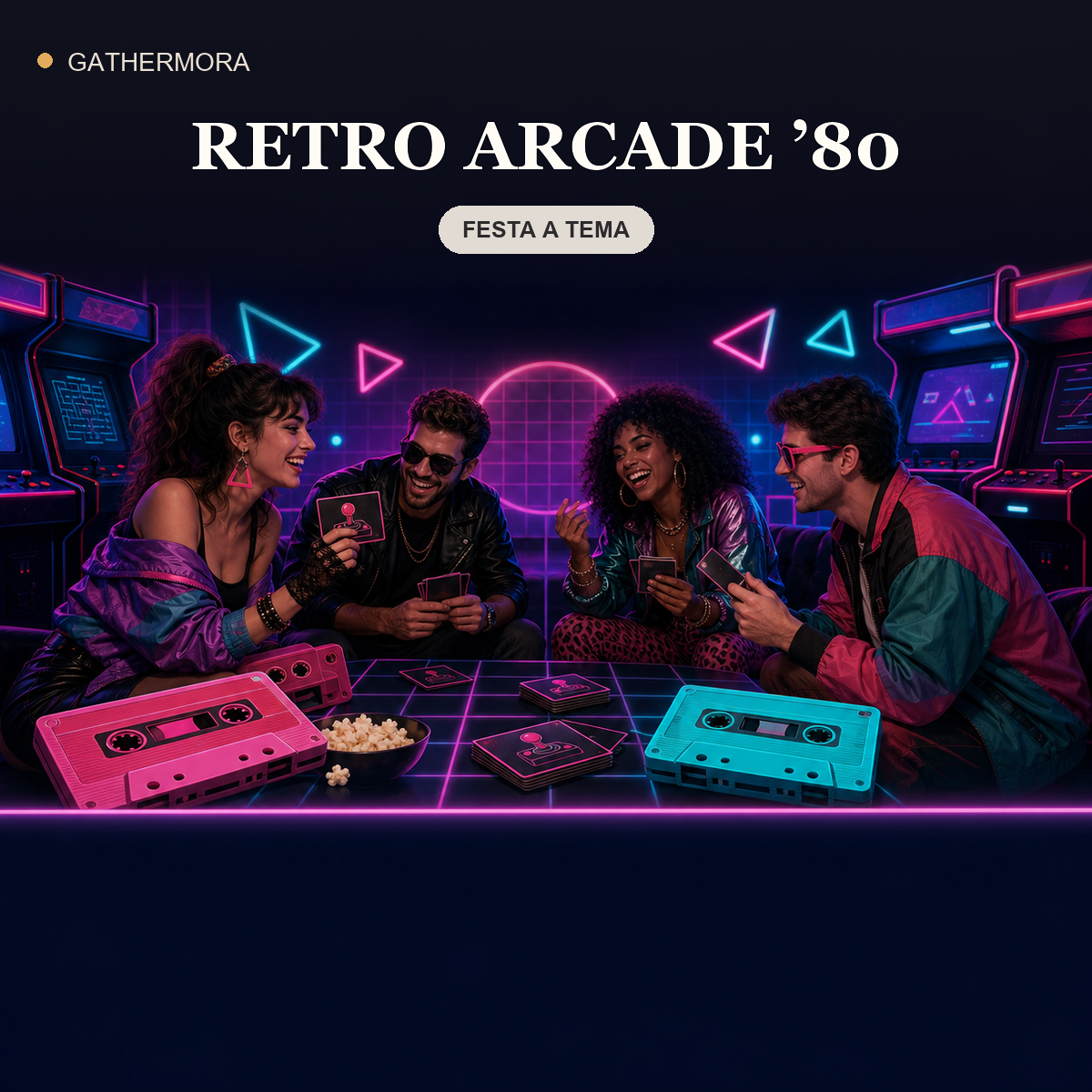 Copertina Retro Arcade ’80 - Kit festa a tema