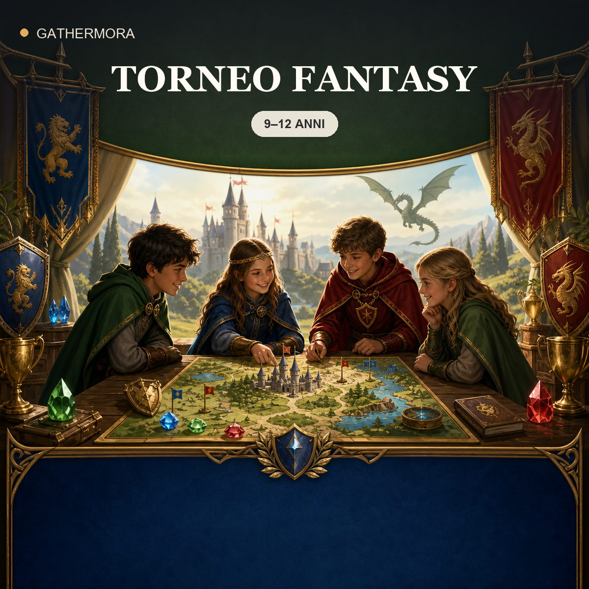 Copertina Torneo Fantasy - Kit stampabile 9–12 anni