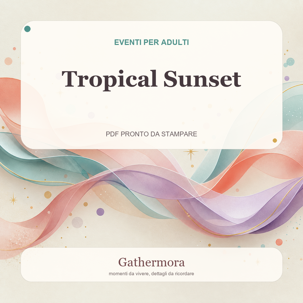 Copertina Tropical Sunset - Kit festa a tema